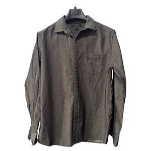 Marc‎ Anthony size large grey long sleeve button up mens shirt